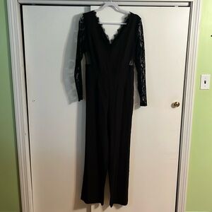 Black long sleeve Lace Bodysuit